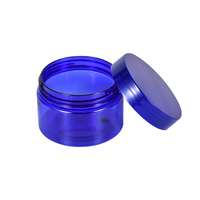 Classique De Luxe 100/120/150/200/250ML Vide Cosmétique Conteneurs Clair Rond Bleu Grand En Plastique Pot de Crème Avec Couvercle Bleu