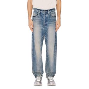 Jeans de Hombre al por Mayor, Estilo Simple, Clásico, Casual, de Pierna Recta, Lavado Vintage, Color Azul - Product Image 3