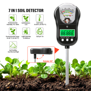 <span class=keywords><strong>Testeur</strong></span> de sol YIERYI 7 en 1, détecteur numérique de pH, d'<span class=keywords><strong>humidité</strong></span>, de température, de luminosité et de fertilité pour le jardin, la ferme et les soins des plantes - Product Image 1