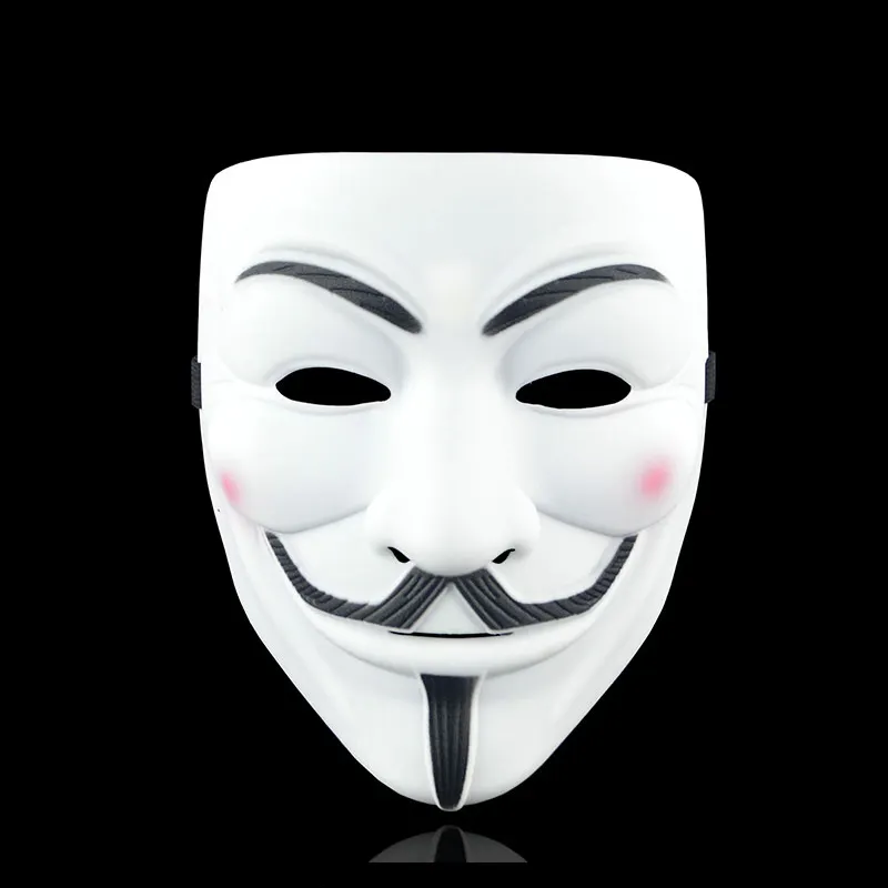 Film Cosplay V untuk Vendetta Hacker Masker Anonymous Guy Fawkes Halloween Hadiah Pesta Natal untuk Dewasa Anak-anak Film Tema Topeng