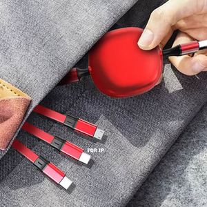 Câble de données USB rétractable 3-en-1 à charge rapide 100W 6A pour téléphones mobiles Type C – Cadeau promotionnel - Product Image 2