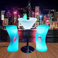 Barre LED pour boîte de nuit 106 cm Mobilier de table Table de bar à cocktails à led Chaises et tables à led