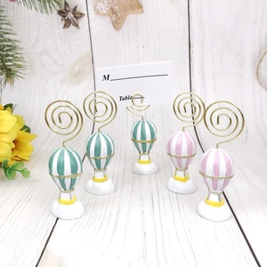 Sedile in <span class=keywords><strong>mongolfiera</strong></span> rosa e blu e porta carte Dropshipping decorazioni per feste fornisce <span class=keywords><strong>segnaposto</strong></span> da tavolo numeri da tavolo - Product Image 1