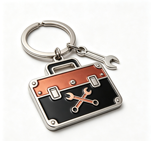 Metal Tool Kit Keychain Enamel <b>Key</b> <b>Ring</b> Zinc Alloy <b>Bag</b> Charm for Gift and Promotion - Product Image 2