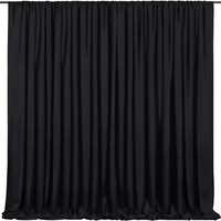 Rideaux de fond en velours de coton noir mat ignifuge de haute qualité pour scène d'exposition et autres décorations d'événements