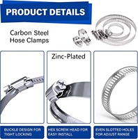 Kit d'assortiment de 26 colliers de serrage pour tuyaux, ensemble de pinces réglables multi-tailles pour fixation de tuyaux, prend en charge la personnalisation OEM ODM