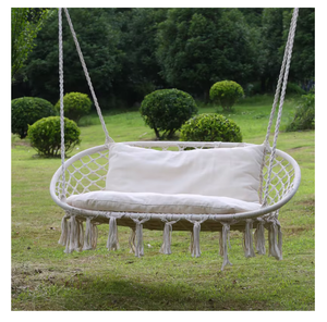 Ventes d'usine <span class=keywords><strong>Hamac</strong></span> en coton tissé à la main pour l'intérieur et l'extérieur Balançoire double chaise Camping Balançoire de patio - Product Image 1