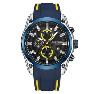 Часы Megir мужские наручные, роскошные брендовые водонепроницаемые кварцевые с хронографом