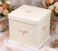 Boîte à gâteau de marque avec fenêtre transparente, conteneur en papier ivoire biodégradable de qualité alimentaire pour l'emballage de gâteaux de café et de boulangerie