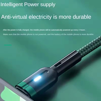 Câble de charge et de synchronisation USB intelligent à arrêt automatique 3A de 1,2 m avec indicateur LED pour vente en gros
