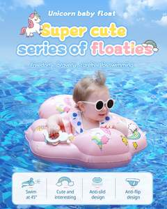 3-72개월 유아용 수영 튜브, 어린이 허리 튜브, 공기주입식 수영 링, 캐노피 포함 아기 보행기 튜브, 수영장용 - Product Image 3
