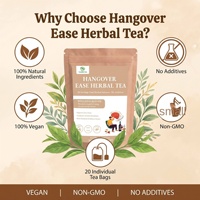 Teh Herbal Alami Anti Mabuk Label Pribadi Langsung dari Pabrik 100g 20 Sachet Teh Pembersih Hati Setelah Pesta Grosir OEM
