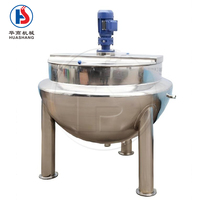 Huashang Custom Industrial RVS verticale stoomverwarmde gejackete ketel voor de productie van groenten, tarwe en voedsel.