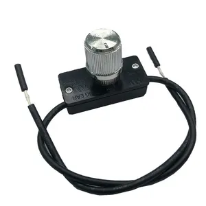 Regulador de luz de latón ZE-256A, interruptor rotativo lo-hi-OFF, 120V, 500W, perilla de atenuación de luz ajustable