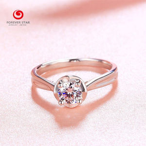 แหวนเงิน925ปรับแต่งได้สำหรับผู้หญิงประดับเพชรโมอิสชุบโรเดียมเครื่องประดับอินเทรนด์สำหรับงานแต่งงานงานปาร์ตี้ - Product Image 3