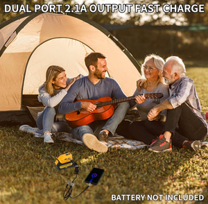 Bộ chuyển đổi pin cho Dewalt 20V pin USB sạc điện thoại công cụ di động pin với LED ánh sáng tương thích với sương 14.4V-20V - Product Image 6