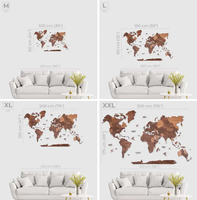 Art mural en bois carte du monde punaise 3D carte murale en bois maison décoration murale chambre articles de décoration en bois