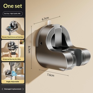 Support mural moderne et minimaliste pour <span class=keywords><strong>douchette</strong></span> de <span class=keywords><strong>bidet</strong></span>, en ABS, avec ventouse et base fixe auto-adhésive puissante, pour douche - Product Image 3