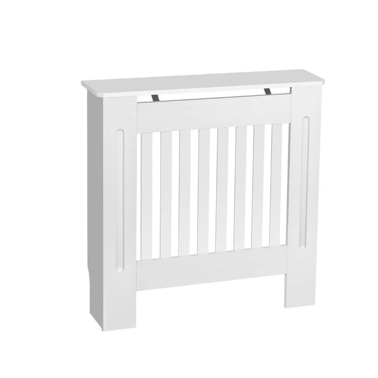 Modern Design Slatted White Painted Vertical Radiator  Cabinet  Cover