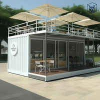 Bar mobile préfabriqué personnalisable de 20 pieds, café de luxe prêt à l'emploi, espace alimentaire et brasserie extérieur Ray-Zen