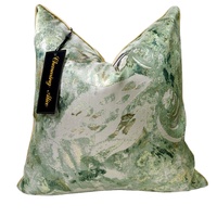 Housse de coussin décorative de luxe personnalisable en jacquard argenté, or et noir pour canapé de maison