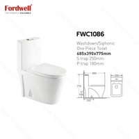 Ensemble WC monobloc de luxe moderne de haute qualité avec chasse d'eau à décharge directe, toilettes en céramique faciles à nettoyer pour usage en lavabo