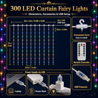 Guirlande lumineuse LED, guirlande féerique, éclairage de fête pour Diwali, Ramadan, Eid, mariage, Noël, décoration de la maison
