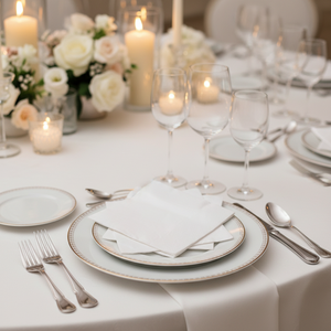 Serviettes en papier de luxe, 4 plis, 2 épaisseurs, 100 feuilles, 30x30 cm, jetables, bord blanc, gaufrées, serviettes de table avec logo personnalisé - Product Image 1