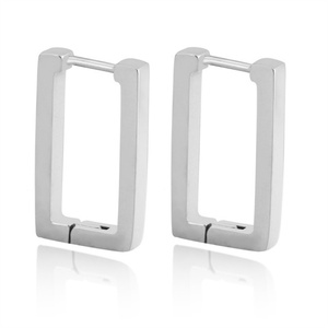 Pendientes de Acero Inoxidable en Oferta, Pendientes Cuadrados Simples Personalizados para Mujer - Product Image 2