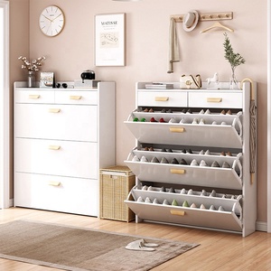 Estantes de almacenamiento de zapatos convertibles de madera MDF modernos muebles apilables extensibles escuela al aire libre hogar sala de estar hoteles pasillos - Product Image 5