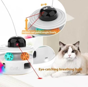 Custom Multi Function Pet Toy 5-In-1 Interactive <b>Cat</b> Toy for Indoor Playing <b>Cat</b> Smart Laser Toy With Feather - Product Image 2
