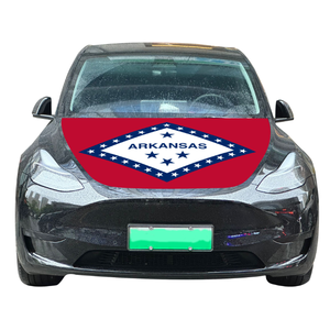 غطاء محرك السيارة بعلم أركنساس، غطاء مرن للسيارة بعلم وطني، راية لغطاء المحرك بعلم أركنساس - Product Image 4