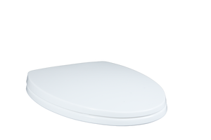Siège de toilette blanc brillant de qualité supérieure avec charnières à fermeture douce et quincaillerie universelle pour un remplacement rapide et une longue durée de vie - Product Image 2