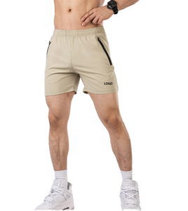 กางเกงขาสั้นออกกำลังกายสำหรับผู้ชายแห้งเร็วระบายอากาศได้ดีมีกระเป๋าเชือกผูกเอวยางยืดมีกระเป๋าสำหรับเล่นกีฬาฤดูร้อน - Product Image 3