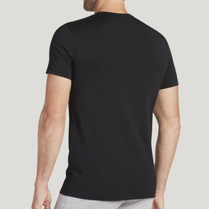 Maglietta con girocollo a girocollo elasticizzato in cotone di alta qualità in tinta unita da <span class=keywords><strong>uomo</strong></span> - Product Image 5