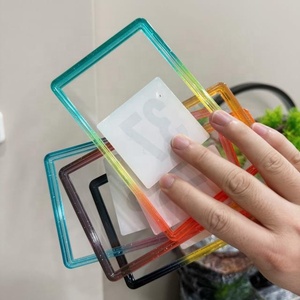 Plaque de protection arrière en TPU à paillettes dégradées 35pt pour cartes gradées, avec plaque en acrylique transparente pour PSA Slab - Product Image 5