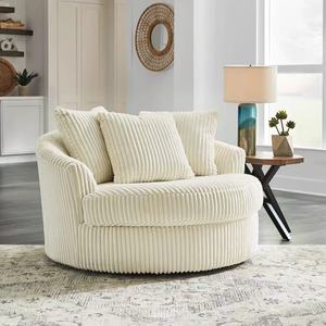 New Arrival Luxury White Adjustable Velvet Round Lazy Sofa Large <b>Cuddle</b> for Home Living Room Modern Design - Product Image 1