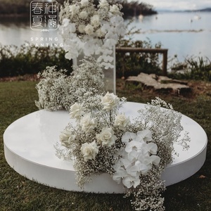 Plataforma Redonda para Bailes de Boda, Podio Blanco para Ceremonias, Escenario Redondo para Decoración de Bodas - Product Image 2