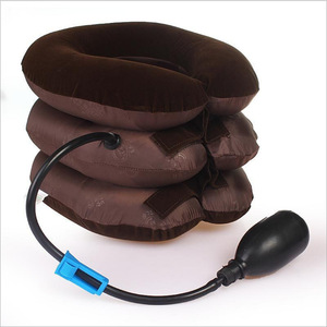 Dispositivo de Tracción Cervical, Color Café, Tela Aterciopelada, Soporte Manual Portátil para el Cuello, Talla Única - Product Image 2