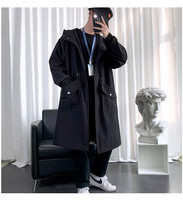 YiXin Trench Coat pour hommes 2022 couleur unie coupe-vent mode décontracté à capuche longs manteaux pour hommes