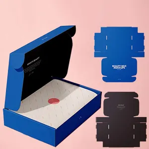 Caixa de papel ondulado reciclável personalizada para envio por atacado, logotipo personalizado personalizado, caixa postal