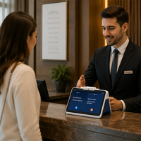 Traducteur à double écran HUSHIDA AI avec écran tactile de 10,1 pouces, algorithme pour une utilisation intelligente en entreprise et en service client