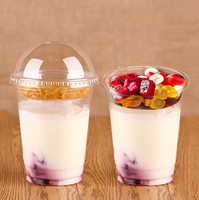 Yogourt Jetable Parfait Dessert Insert Tasses Avec Couvercle Bol Snack Plateau Et Boisson Crème Glacée Milkshake Café Boba Thé Tasse En Plastique