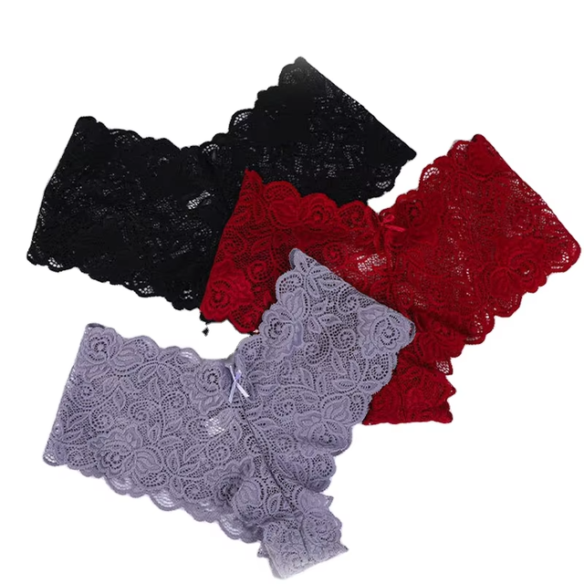 Manufacturer Women's Panties Comfortable Mid Rise Underwear Women Floral Panties Breathable Women's Panties Thongs