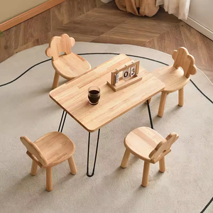 Table à manger pliante en bois massif, design carré compact et moderne, 4 places, personnalisable, pour petite salle à manger, cuisine, meubles de maison - Product Image 1