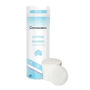 Tampons 100% coton hypoallergéniques, design multicouche à 3 couches, échantillon gratuit, nettoyant visage, démaquillant et dissolvant pour vernis à ongles - Product Image 1