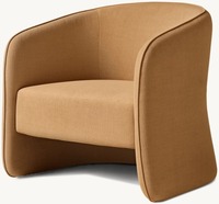 Fauteuil individuel en velours de style américain moderne pour salon de luxe