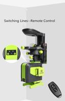 Télécommande Huepar 904DG pour carrelage, vert, auto-nivelant, 360 degrés horizontal et vertical, 16 lignes multiples, niveau laser de sol 4D