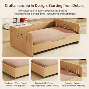 <span class=keywords><strong>Vente</strong></span> directe usine – Nouveau lit canapé surélevé pour animaux <span class=keywords><strong>de</strong></span> compagnie, universel quatre saisons, style simple, amovible, lavable, anti-humidité et respirant - Product Image 4
