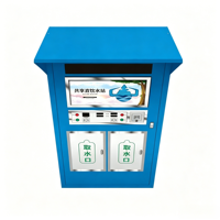 Distributeur d'eau en métal bleu classique à double sortie